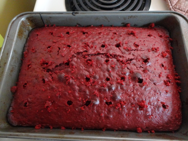 Red Velvet Cheesecake Poke Cake